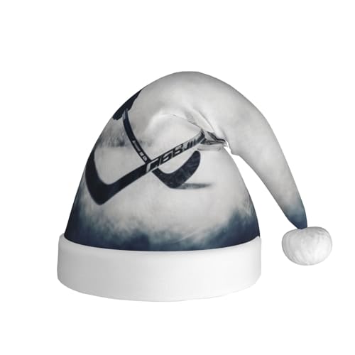 NONHAI Weihnachtsmütze, Eishockey-Kunst, Weihnachtsmütze, Erwachsene, Weihnachtsmütze für Damen und Herren, Neujahr, festliches Partyzubehör NONHAI Weihnachtsmütze, Eishockey-Kunst, Weihnachtsmütze, Erwachsene, Weihnachtsmütze für Damen und Herren, Neujahr, festliches Partyzubehör von NONHAI