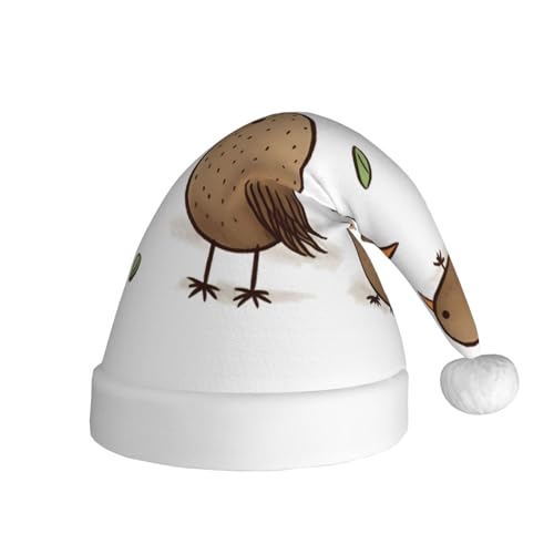 NONHAI Weihnachtsmütze, Kiwi-Vögel, niedliche Weihnachtsmütze, Erwachsene, Weihnachtsmütze für Damen und Herren, Neujahr, festliches Partyzubehör NONHAI Weihnachtsmütze, Kiwi-Vögel, niedliche Weihnachtsmütze, Erwachsene, Weihnachtsmütze für Damen und Herren, Neujahr, festliches Partyzubehör von NONHAI