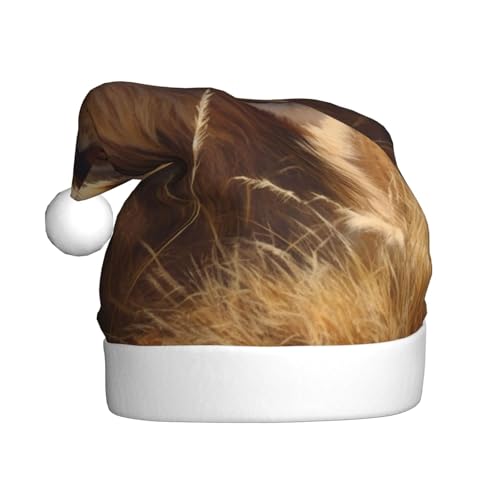 NONHAI Weihnachtsmütze, Prärie, Löwe, Weihnachtsmütze, Weihnachtsmütze für Erwachsene, Uni, Samt, klassische Weihnachtsmannmütze für Weihnachten, Neujahr NONHAI Weihnachtsmütze, Prärie, Löwe, Weihnachtsmütze, Weihnachtsmütze für Erwachsene, Uni, Samt, klassische Weihnachtsmannmütze für Weihnachten, Neujahr von NONHAI