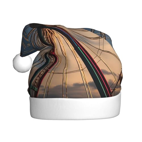 NONHAI Weihnachtsmütze, Riesenrad, Weihnachtsmütze, Weihnachtsmütze für Erwachsene, Uni, Samt, klassische Weihnachtsmannmütze für Weihnachten, Neujahr NONHAI Weihnachtsmütze, Riesenrad, Weihnachtsmütze, Weihnachtsmütze für Erwachsene, Uni, Samt, klassische Weihnachtsmannmütze für Weihnachten, Neujahr von NONHAI