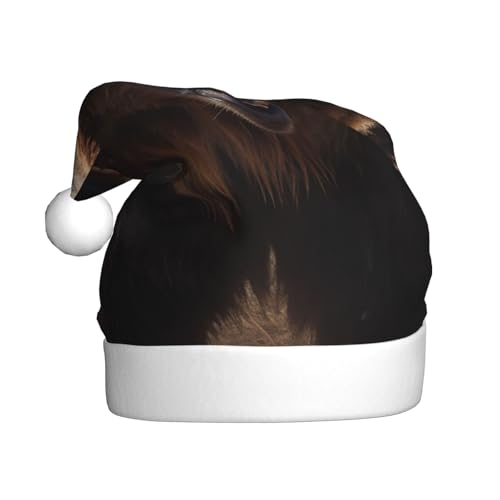 NONHAI Weihnachtsmütze, brüllender Bär, Weihnachtsmütze, Weihnachtsmütze für Erwachsene, Uni, Samt, klassische Weihnachtsmannmütze für Weihnachten, Neujahr NONHAI Weihnachtsmütze, brüllender Bär, Weihnachtsmütze, Weihnachtsmütze für Erwachsene, Uni, Samt, klassische Weihnachtsmannmütze für Weihnachten, Neujahr von NONHAI