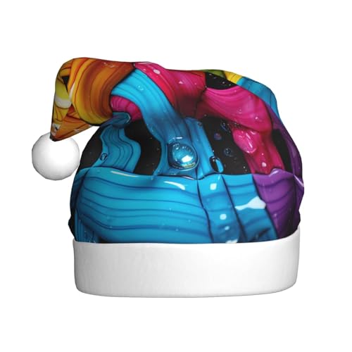 NONHAI Weihnachtsmütze, bunte Wasser-Weihnachtsmütze, Weihnachtsmütze für Erwachsene, Uni, Samt, klassische Weihnachtsmütze für Weihnachten, Neujahr NONHAI Weihnachtsmütze, bunte Wasser-Weihnachtsmütze, Weihnachtsmütze für Erwachsene, Uni, Samt, klassische Weihnachtsmütze für Weihnachten, Neujahr von NONHAI