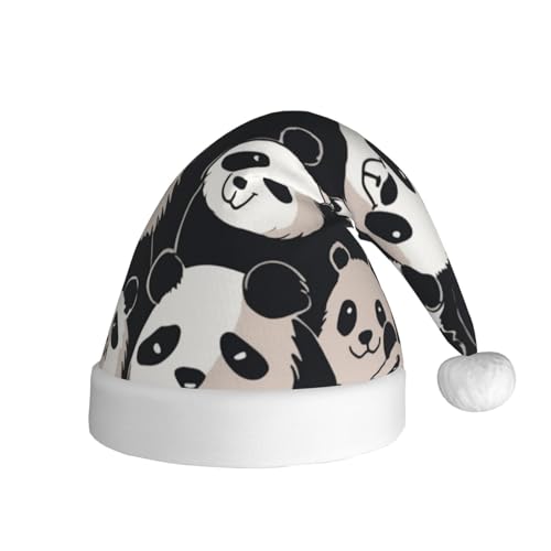 NONHAI Weihnachtsmütze, lustiger Panda-Weihnachtsmütze, Erwachsene, Weihnachtsmütze für Damen und Herren, Neujahr, festliches Partyzubehör NONHAI Weihnachtsmütze, lustiger Panda-Weihnachtsmütze, Erwachsene, Weihnachtsmütze für Damen und Herren, Neujahr, festliches Partyzubehör von NONHAI