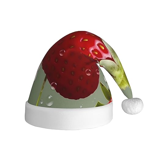 NONHAI Weihnachtsmütze, schöne Erdbeer-Weihnachtsmütze, Erwachsene, Weihnachtsmütze für Damen und Herren, Neujahr, festliches Partyzubehör NONHAI Weihnachtsmütze, schöne Erdbeer-Weihnachtsmütze, Erwachsene, Weihnachtsmütze für Damen und Herren, Neujahr, festliches Partyzubehör von NONHAI