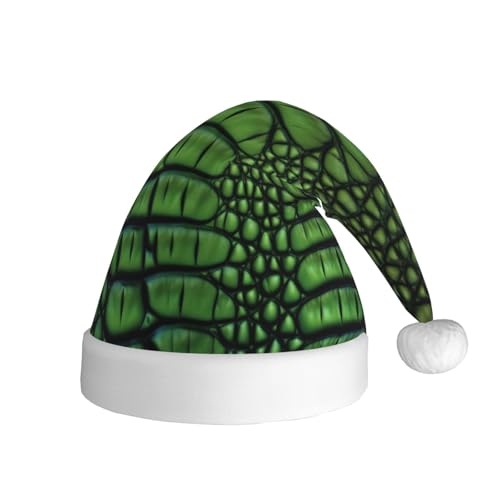 NONHAI Weihnachtsmütze mit Alligatorhaut, Weihnachtsmütze für Erwachsene, für Damen, Herren, Neujahr, festliches Partyzubehör NONHAI Weihnachtsmütze mit Alligatorhaut, Weihnachtsmütze für Erwachsene, für Damen, Herren, Neujahr, festliches Partyzubehör von NONHAI