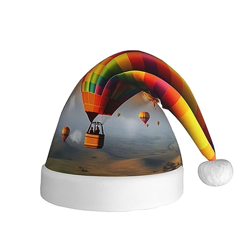 NONHAI Weihnachtsmütze mit Heißluftballons, Weihnachtsmütze für Erwachsene, für Damen, Herren, Neujahr, festliches Partyzubehör NONHAI Weihnachtsmütze mit Heißluftballons, Weihnachtsmütze für Erwachsene, für Damen, Herren, Neujahr, festliches Partyzubehör von NONHAI