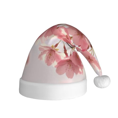 NONHAI Weihnachtsmütze mit Kirschblüte, Weihnachtsmütze für Erwachsene, für Damen, Herren, Neujahr, festliches Partyzubehör NONHAI Weihnachtsmütze mit Kirschblüte, Weihnachtsmütze für Erwachsene, für Damen, Herren, Neujahr, festliches Partyzubehör von NONHAI