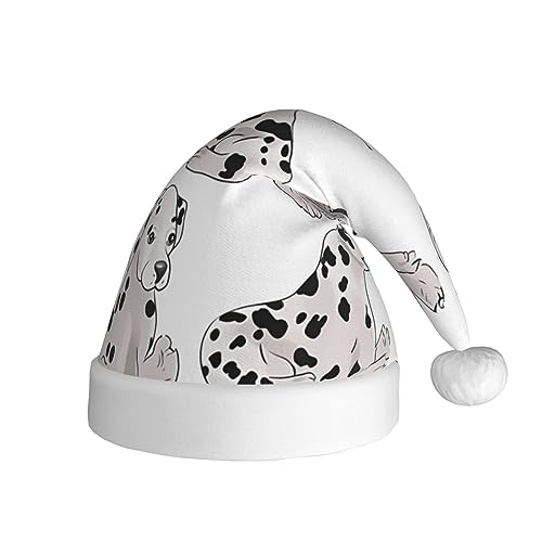 NONHAI Weihnachtsmütze mit niedlichem Dalmatiner-Motiv, für Erwachsene, für Damen, Herren, Neujahr, festliches Partyzubehör NONHAI Weihnachtsmütze mit niedlichem Dalmatiner-Motiv, für Erwachsene, für Damen, Herren, Neujahr, festliches Partyzubehör von NONHAI