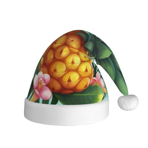 NONHAI Weihnachtsmütze mit tropischer Ananas, Weihnachtsmütze für Erwachsene, für Damen, Herren, Neujahr, festliches Partyzubehör NONHAI Weihnachtsmütze mit tropischer Ananas, Weihnachtsmütze für Erwachsene, für Damen, Herren, Neujahr, festliches Partyzubehör von NONHAI