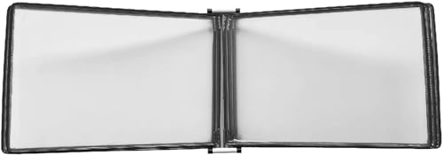 Wandmontierter Dokumentenhalter, A3-Wandaufhängeeinheiten, Klappordner mit Magnetfuß, wandmontiertes Poster-Flip-Book-Display for Werkstatt- und Ausstellungsbüros(Color:Black) von NOOLAR