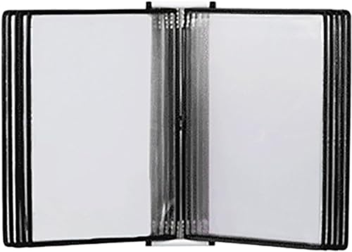 Wandmontierter Dokumentenhalter, Sichtwandmappe A4, 20 Hüllen(Color:Black) von NOOLAR