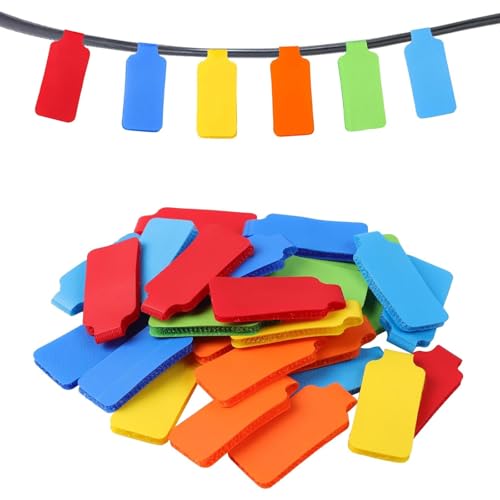 Kabel-Etiketten, groß, 4,5 x 2 cm, mehrfarbig, zum Beschriften von Kordeln, Kabelmarkierungen, Stecker für Management, 24 Stück Kabel-Etiketten, groß, 4,5 x 2 cm, mehrfarbig, zum Beschriften von Kordeln, Kabelmarkierungen, Stecker für Management, 24 Stück von NOOYNOEO