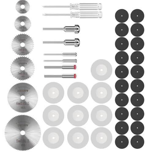Kreissägeblätter-Set für Multifunktionswerkzeuge, inklusive Mini-Kreissäge, Metall-Trennscheibe und Zubehör, ideal für Holz, Metall und mehr, 44er-Set Kreissägeblätter-Set für Multifunktionswerkzeuge, inklusive Mini-Kreissäge, Metall-Trennscheibe und Zubehör, ideal für Holz, Metall und mehr, 44er-Set von NOOYNOEO