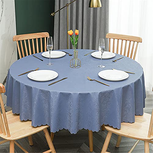 Runde Tischdecke,Tischtuch,Wachstuch Tischdecke Abwaschbar Rund,für Home Küche Dekoration (160cm,Kiefernblau) von NOPEXTO