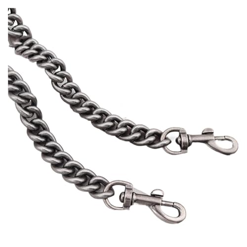 NORAZE 1 Stück Aluminium-Kettenriemen Tasche Silber Gold Metallkette 13 mm Umhängetasche Kette Ersatzzubehör Hardware 120 cm (Color : Antique Silver, Size : 110cm) von NORAZE