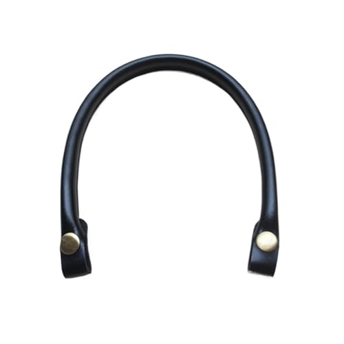 NORAZE 1 Stück Taschengriffe aus PU-Leder mit Druckknöpfen for Damenhandtaschen, Tragegriffe, Clutch-Taschengurte, Schultergurt, Ersatztaschenzubehör(Black) von NORAZE