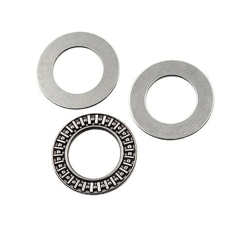 NORAZE 3-in-1-Axialkugellager-Drucklager AXK0821-AXK2542 Drucknadellager Mit Zwei Unterlegscheiben (Color : Silver, Size : A7) von NORAZE