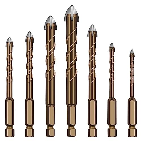 NORAZE Mauerwerk, Betonbohrer, Keramik, Fliesen, Kunststoff, Holz, Hartlegierung, Wandlochöffner, Sechskantschaft, 3–12 mm (Size : Concrete Bit 12mm) von NORAZE