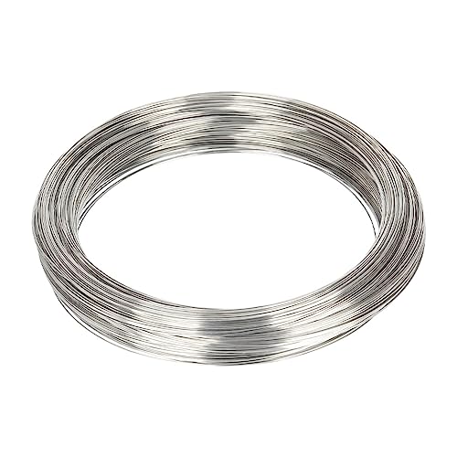 NORAZE Voller Drahtdurchmesser, Draht, rostfreier Draht, Feder, Harter Draht, 0,02/0,3/0,4/0,5/0,6/0,8/1,5/2,5/3 mm (Color : Silver, Size : 0.8mmX10m) von NORAZE