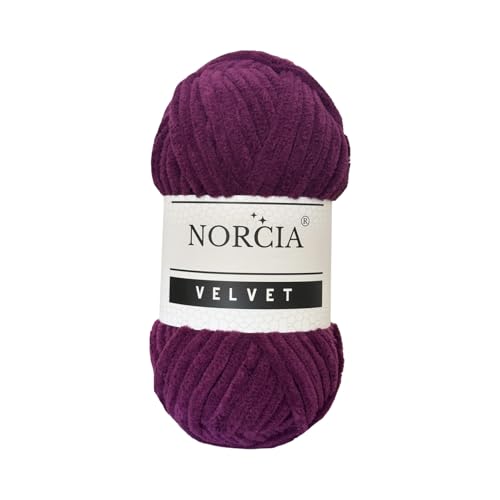 Weiches Samtgarn, Chenille-Garn zum Häkeln, super sperrig, 100 g, Babydeckengarn zum Stricken, Amigurumi-Garn Weiches Samtgarn, Chenille-Garn zum Häkeln, super sperrig, 100 g, Babydeckengarn zum Stricken, Amigurumi-Garn von NORCIA