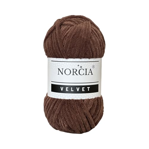 Weiches Samtgarn, Chenille-Garn zum Häkeln, super sperrig, 100 g, Babydeckengarn zum Stricken, Amigurumi-Garn Weiches Samtgarn, Chenille-Garn zum Häkeln, super sperrig, 100 g, Babydeckengarn zum Stricken, Amigurumi-Garn von NORCIA