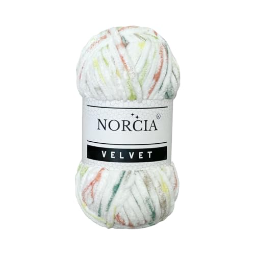 Weiches Samtgarn, Chenille-Garn zum Häkeln, super sperrig, 100 g, Babydeckengarn zum Stricken, Amigurumi-Garn zum Häkeln, Weben, Basteln von NORCIA