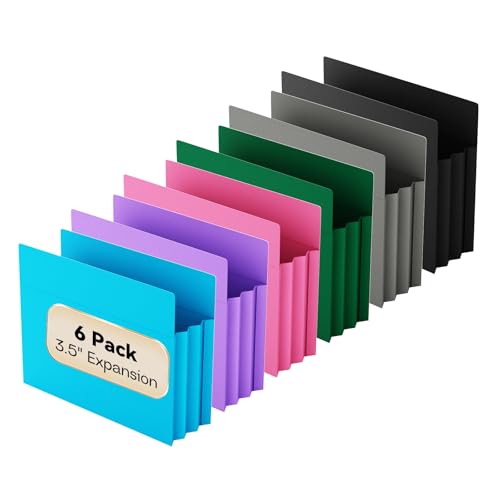 NORDUN Fächermappe aus Kunststoff, 6 Stück, Poly-Dokumententaschen, Briefform, strapazierfähig, 8,9 cm, Fächermappe für Dokumente, Akkordeon-Aktenhülle für sperrige Akten, bunt NORDUN Fächermappe aus Kunststoff, 6 Stück, Poly-Dokumententaschen, Briefform, strapazierfähig, 8,9 cm, Fächermappe für Dokumente, Akkordeon-Aktenhülle für sperrige Akten, bunt von NORDUN