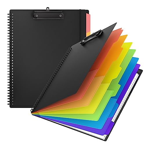 Nordun Kunststoff-Klemmbrett-Folio mit 2 nachfüllbaren, linierten Notizblöcken für Briefgröße, Hardcover-Aufbewahrungs-Klemmbretter, Krankenschwestern, Studenten Nordun Kunststoff-Klemmbrett-Folio mit 2 nachfüllbaren, linierten Notizblöcken für Briefgröße, Hardcover-Aufbewahrungs-Klemmbretter, Krankenschwestern, Studenten von NORDUN