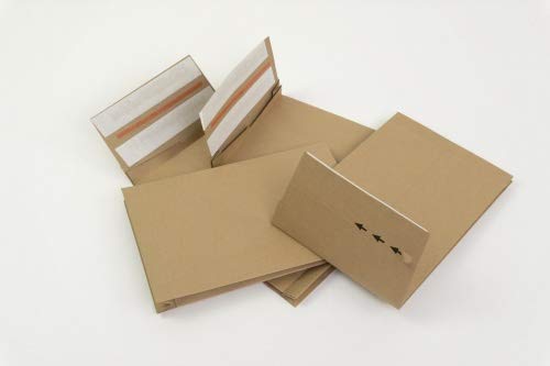 100 Mehrweg-Versandtaschen aus Papier Format (B x L + Klappe) 200 x 300 + 100 mm von NORDWERK