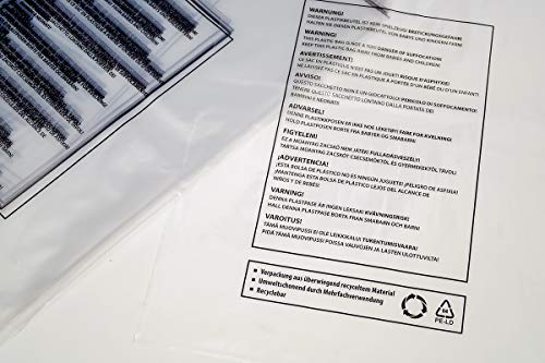 100 Nordwerk ECOBags für Textilien - Nachhaltige Polybeutel aus recycelter Folie (Regranulat). Textilverpackung in verschienden Größen (380 x 500 + 50 mm) von NORDWERK