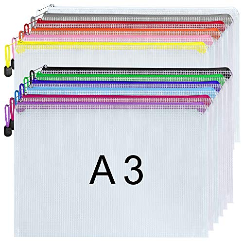 Dokumententasche mit Reißverschluss, Kunststoff, A3, 12 Farben Dokumententasche mit Reißverschluss, Kunststoff, A3, 12 Farben von NORTHERN BROTHERS