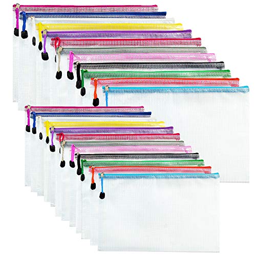 Transparente Kunststoffhüllen, A4, Dokumentenmappe, A5, Reißverschlusstasche, 24 Stück (A4, A5) von NORTHERN BROTHERS