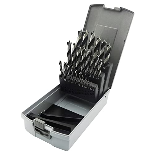 HCS Brad Point Holzbohrer-Set für DIY Lover Handy Plastic Box Enthalten 25 PCS (Einheitsgröße, set 4-Quality Plus) von NORTOOLS