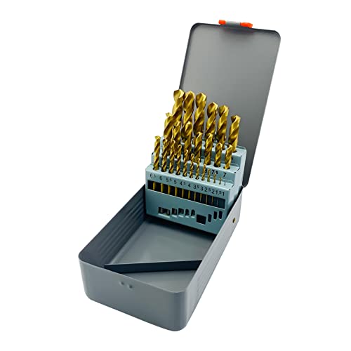 NORTOOLS Bohrer Set HSS Vollgeschliffen TiN beschichtete Bohrer Set DIN338 25 pcs 1.0-13 x 0.5 mm NORTOOLS Bohrer Set HSS Vollgeschliffen TiN beschichtete Bohrer Set DIN338 25 pcs 1.0-13 x 0.5 mm von NORTOOLS