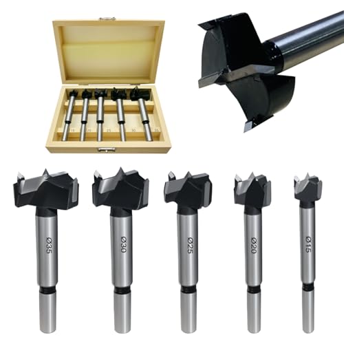 NORTOOLS Forstner Bohrer Set Lochbohrer 5 PCS Kohlenstoffstahl Holzbohrset mit Zentrierpunkt Holzbearbeitung Mehrzweckbohrer 15-35 mm NORTOOLS Forstner Bohrer Set Lochbohrer 5 PCS Kohlenstoffstahl Holzbohrset mit Zentrierpunkt Holzbearbeitung Mehrzweckbohrer 15-35 mm von NORTOOLS