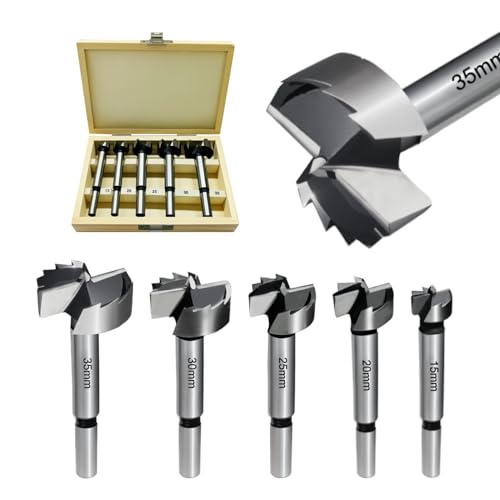 NORTOOLS Forstnerbohrer-Set, professionelles Holzbearbeitungs-Lochsägen-Werkzeug-Set (Einheitsgröße, Kohlenstoffstahl-1) von NORTOOLS