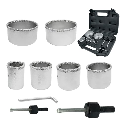 NORTOOLS Lochbohrer Keramik Set 9 Stück Fliesen Bohrer Lochsägen Bohrkrone Keramik Set 22-73 mm von NORTOOLS
