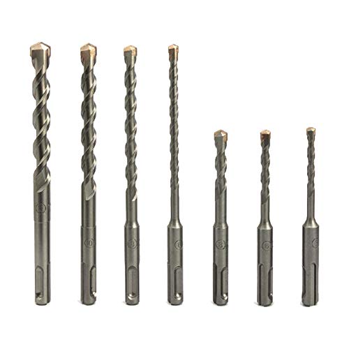 NORTOOLS SDS Plus Bohrer Set 7 tlg Hammerbohrer für Beton 2 Kopfschneidern PGM Mark für Stahlbeton Baugranit von NORTOOLS