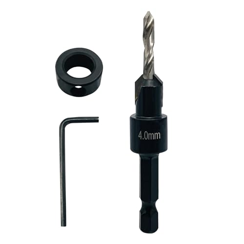 NORTOOLS TCT Holzsenker mit Pilotbohrer und 1/4 "Schnellwechselschaft für Schreiner 4 mm von NORTOOLS