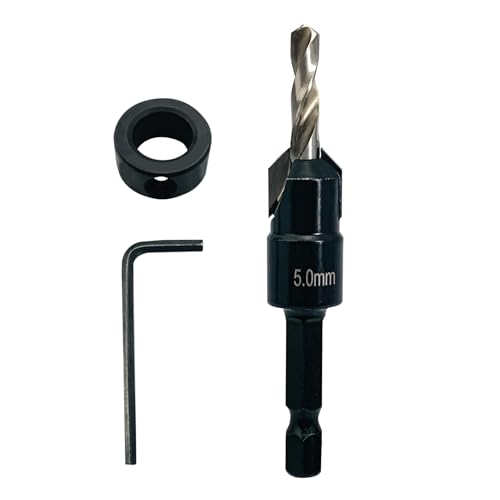 NORTOOLS TCT Holzsenker mit Pilotbohrer und 1/4 "Schnellwechselschaft für Schreiner 5 mm von NORTOOLS