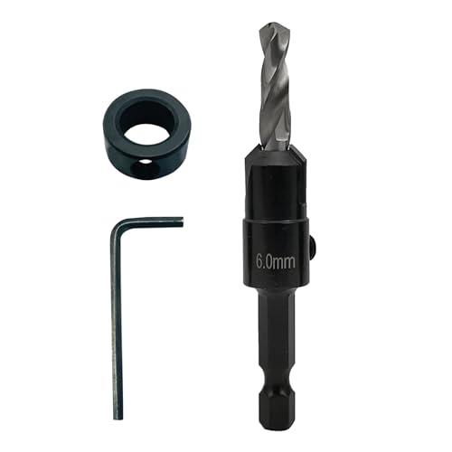 NORTOOLS TCT Holzsenker mit Pilotbohrer und 1/4 "Schnellwechselschaft für Schreiner 6 mm von NORTOOLS