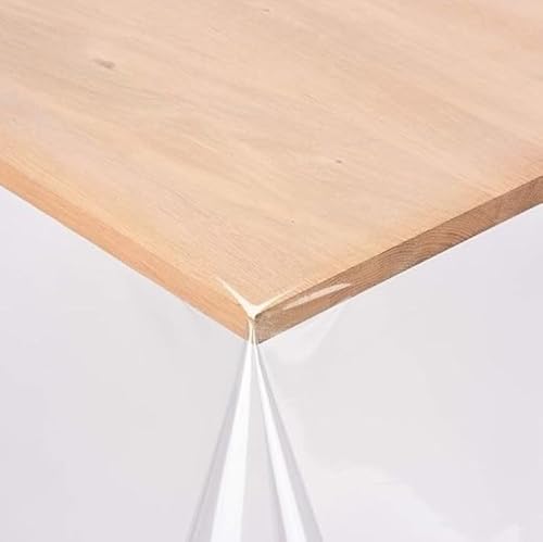 Tischdecke, transparent, rund/oval, 0,50 mm Stärke, Breite 140 cm – Auf Rohr aufgerollt (ohne Falten), durchsichtig, Ronde 138 cm von NORTUFTING