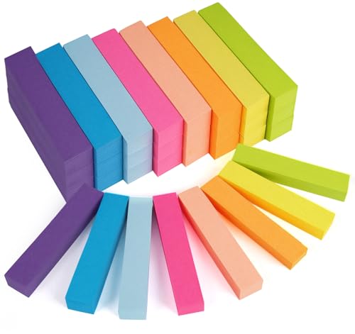 NOTEZMATE 2400 Blatt Haftnotizen Klein,75 x 16mm Sticky Notes 8 Farben, 24 Stück klebezettel Bunte,100 Blatt pro Block Selbstklebende Notizblöcke für Notizen, To-Do-Listen und Erinnerungen von NOTEZMATE