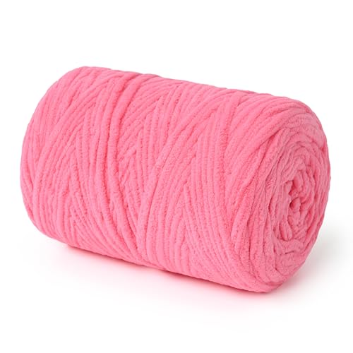 NOTIONSLAND Chunky Chenille Garn zum Stricken/Häkeln (Wassermelone Rot, 300g) NOTIONSLAND Chunky Chenille Garn zum Stricken/Häkeln (Wassermelone Rot, 300g) von NOTIONSLAND