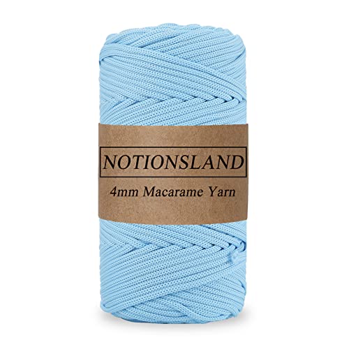 NOTIONSLAND 4 mm Polyesterschnur, 150 Meter geflochtene Polyesterschnur, Makramee-Schnur, Polyester-Häkelgarn, elastisches Garn, Polyestergarn für Häkelkorb, Taschen, Bastelarbeiten, Heimdekoration NOTIONSLAND 4 mm Polyesterschnur, 150 Meter geflochtene Polyesterschnur, Makramee-Schnur, Polyester-Häkelgarn, elastisches Garn, Polyestergarn für Häkelkorb, Taschen, Bastelarbeiten, Heimdekoration von NOTIONSLAND