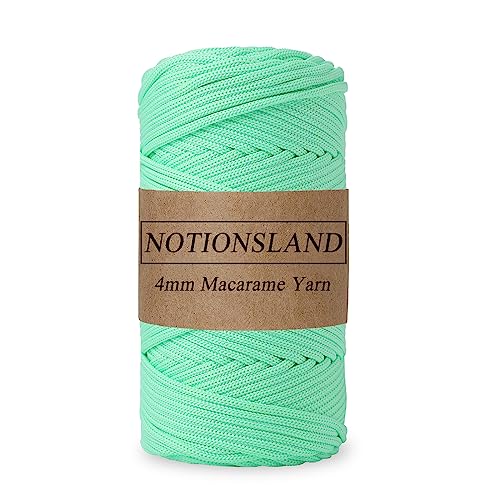 NOTIONSLAND 4 mm Polyesterschnur, 150 Meter geflochtene Polyesterschnur, Makramee-Schnur Polyester-Häkelgarn, elastisches Garn, Polyestergarn für Häkelkorb, Taschen, DIY-Handwerk, Heimdekoration NOTIONSLAND 4 mm Polyesterschnur, 150 Meter geflochtene Polyesterschnur, Makramee-Schnur Polyester-Häkelgarn, elastisches Garn, Polyestergarn für Häkelkorb, Taschen, DIY-Handwerk, Heimdekoration von NOTIONSLAND
