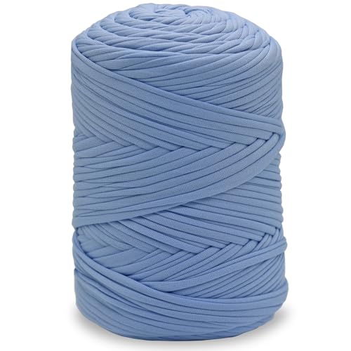 NOTIONSLAND 400 g T-Shirt-Garn, Strickgarn, Stoff, Häkelgarn für Tasche, Korb, Decke, Heimdekoration – Himmelblau einfarbige Garne NOTIONSLAND 400 g T-Shirt-Garn, Strickgarn, Stoff, Häkelgarn für Tasche, Korb, Decke, Heimdekoration – Himmelblau einfarbige Garne von NOTIONSLAND