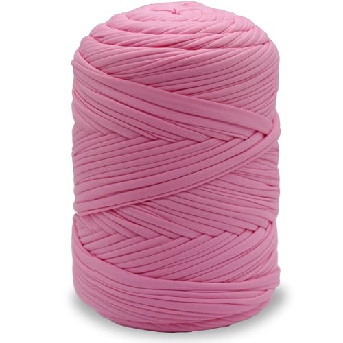 NOTIONSLAND 400 g T-Shirt-Garn, Strickgarn, Stoff, Häkelgarn für Tasche, Korb, Decke, Heimdekoration – Pfirsich Puder einfarbige Garne NOTIONSLAND 400 g T-Shirt-Garn, Strickgarn, Stoff, Häkelgarn für Tasche, Korb, Decke, Heimdekoration – Pfirsich Puder einfarbige Garne von NOTIONSLAND
