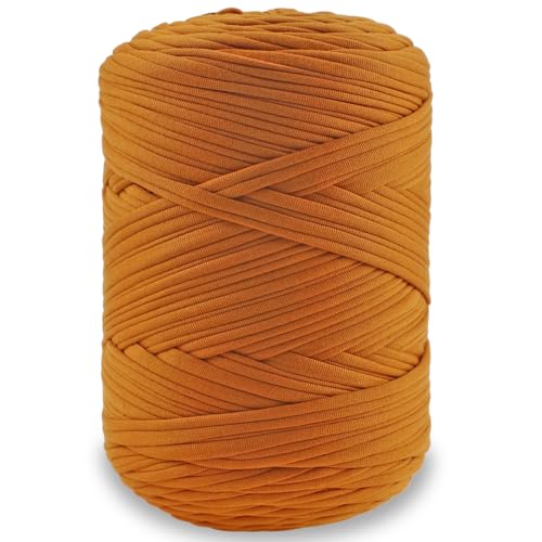 NOTIONSLAND 400 g T-Shirt-Garn, Strickgarn, Stoff, Häkelgarn für Taschen, Körbe, Decken, Heimdekoration – Kurkuma einfarbige Garne NOTIONSLAND 400 g T-Shirt-Garn, Strickgarn, Stoff, Häkelgarn für Taschen, Körbe, Decken, Heimdekoration – Kurkuma einfarbige Garne von NOTIONSLAND