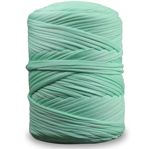NOTIONSLAND 400 g T-Shirt-Garn, Strickgarn, Stoff, Häkelgarn für Taschen, Körbe, Decken, Heimdekoration – Minzgrün einfarbige Garne NOTIONSLAND 400 g T-Shirt-Garn, Strickgarn, Stoff, Häkelgarn für Taschen, Körbe, Decken, Heimdekoration – Minzgrün einfarbige Garne von NOTIONSLAND